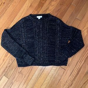 Black and metallic girls sweater size 10-12